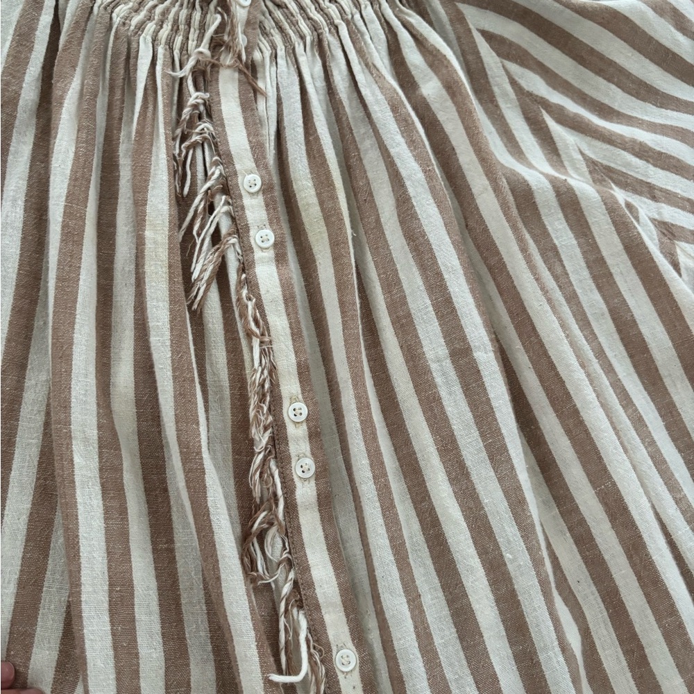 Striped Brown and White Women's Set - Picture 3 of 10